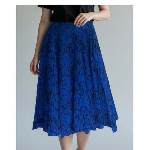 Pinup Couture Skirt 1950 Style Swing Skirt Blue XL - Picture 1 of 5
